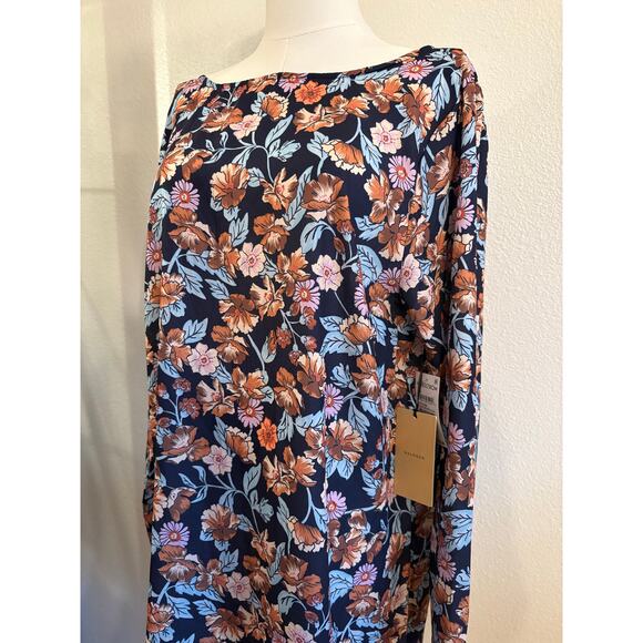 HALOGEN Sheath Dress | Floral Long Sleeve Mini Exposed Back Zipper | XL | NWT - Picture 8 of 10
